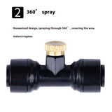 Zerstäubungssystem zur Gartenkühlung – Außennebelventilator mit mehreren Schlauchlängen zur Kühlung von Terrasse und Garten