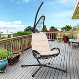 Outsunny Outdoor Patio Rattan Wicker Swing Chaise Chair Hammock
