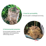 100Pcs Different Sizes Biodegradable Non-Woven Seedling Pots Eco-Friendly Planting Bags Nursery Bag Plant Grow Bags for Garden