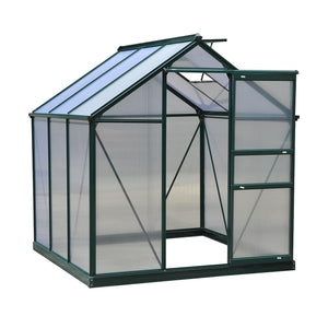 Outsunny 6' × 7' Walk-In Greenhouse – Clear Twin-Wall Panels | Durable Aluminum Frame
