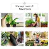 100-Pack 0.5 Gallon Plant Nursery Pots, Plastic Pots for Flower Seedling, Flower Plant Container Seed Starting Pot, Come with 100 Pcs Plant Labels