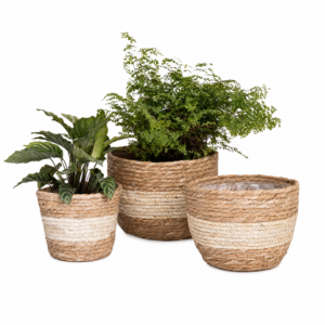 Straw Flowerpot Flower Frame Planting Basket